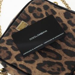 Pre Owned Dolce and Gabbana Leopard Print Crossbody