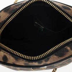 Pre Owned Dolce and Gabbana Leopard Print Crossbody
