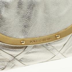 Pre Owned Dolce and Gabbana Silver Miss Camp Shoulder Bag