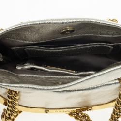 Pre Owned Dolce and Gabbana Silver Miss Camp Shoulder Bag