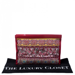 Pre Owned Dolce & Gabbana Multicolor PVC and Leather Pouch