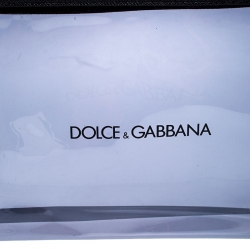 Pre Owned Dolce and Gabbana Black PVC and Leather Pouch