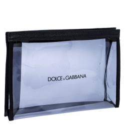 Pre Owned Dolce and Gabbana Black PVC and Leather Pouch