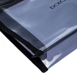 Pre Owned Dolce and Gabbana Black PVC and Leather Pouch