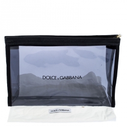 Pre Owned Dolce and Gabbana Black PVC and Leather Pouch