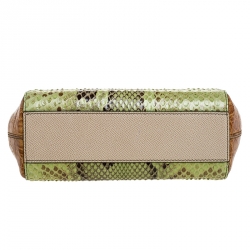 مملوكة مسبقًا Dolce and Gabbana Multicolor Crocodile and Python Small Miss Sicily Top Handle Bag