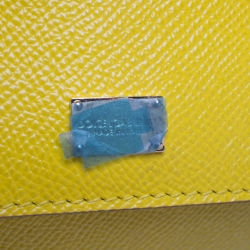 Pre Owned حقيبة دولتشي أند غابانا ميس سيسيلي متوسطة يد علوية جلد داوفين أصفر 