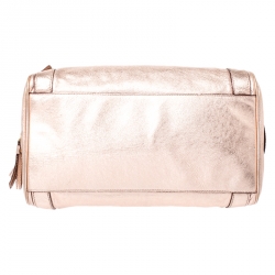 Dolce & Gabbana Metallic Pink Leather Miss Easy Way Boston Bag