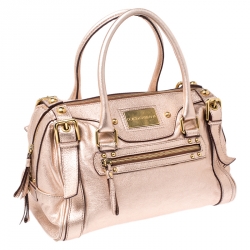 Dolce & Gabbana Metallic Pink Leather Miss Easy Way Boston Bag