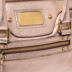 Dolce & Gabbana Metallic Pink Leather Miss Easy Way Boston Bag