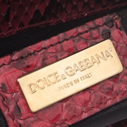 Dolce and Gabbana Multicolor Python D-Ring Flap Chain Hobo
