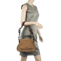 مملوكة مسبقًا Dolce & Gabbana Camel Suede Shoulder Bag 