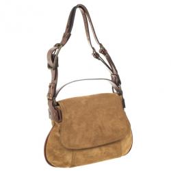 مملوكة مسبقًا Dolce & Gabbana Camel Suede Shoulder Bag 