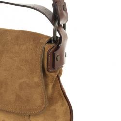 مملوكة مسبقًا Dolce & Gabbana Camel Suede Shoulder Bag 
