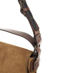 مملوكة مسبقًا Dolce & Gabbana Camel Suede Shoulder Bag 