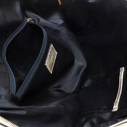 Pre Owned Dolce & Gabbana Metallic Gold Pleated Leather Satchel