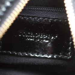 Pre Owned Dolce & Gabbana Black Vinyl and Patent Leather Side Pocket Top Handle Bag