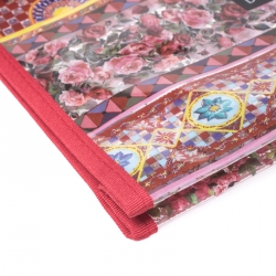 Pre Owned Dolce & Gabbana Red Printed PVC Swimsuit Pouch