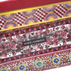 Pre Owned Dolce & Gabbana Red Printed PVC Swimsuit Pouch