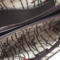 Pre Owned Dolce & Gabbana Burgundy Leather Double Zip Clutch