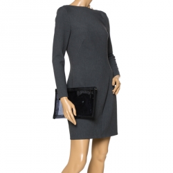 Pre Owned Dolce & Gabbana Black Transparent PVC Swimsuit Pouch