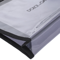 Pre Owned Dolce & Gabbana Black Transparent PVC Swimsuit Pouch