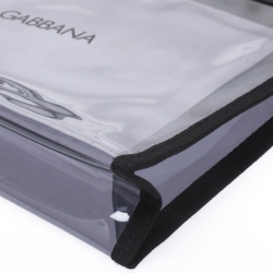 Pre Owned Dolce & Gabbana Black Transparent PVC Swimsuit Pouch