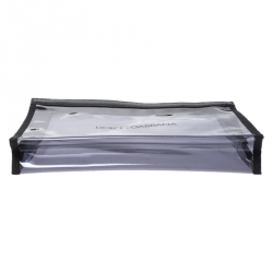 Pre Owned Dolce & Gabbana Black Transparent PVC Swimsuit Pouch