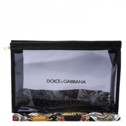 Pre Owned Dolce & Gabbana Black Transparent PVC Swimsuit Pouch