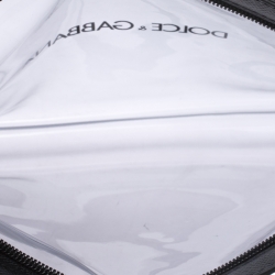 Pre Owned Dolce & Gabbana Black Transparent PVC Swimsuit Pouch