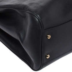 Pre Owned Dolce & Gabbana Black Leather Miss Sicily Top Handle Bag