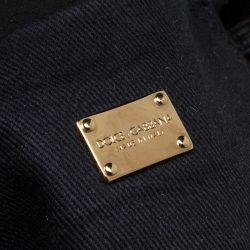 Pre Owned حقيبة دولتشي أند غابانا ميس سيسيلي صغيرة يد علوية ترتر أسود 