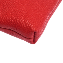 مملوكة مسبقًا Dolce & Gabbana Red Leather Family Patch Crossbody Bag