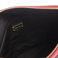 مملوكة مسبقًا Dolce & Gabbana Red Leather Family Patch Crossbody Bag