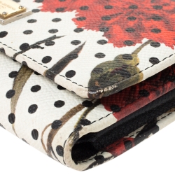 Pre Owned Dolce and Gabbana Multicolor Floral Print Leather Miss Sicily Von Wallet on Chain
