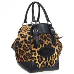 Dolce and Gabbana 'Animalier' Duffel Satchel Handbag