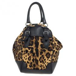 Dolce and Gabbana 'Animalier' Duffel Satchel Handbag