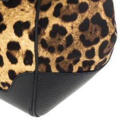Dolce and Gabbana 'Animalier' Duffel Satchel Handbag