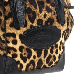Dolce and Gabbana 'Animalier' Duffel Satchel Handbag