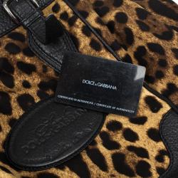 Dolce and Gabbana 'Animalier' Duffel Satchel Handbag