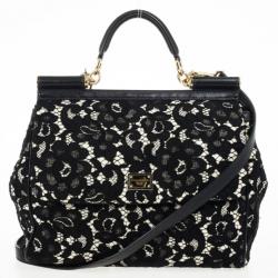 Pre Owned Dolce and Gabbana Miss Sicily Lace Bag
