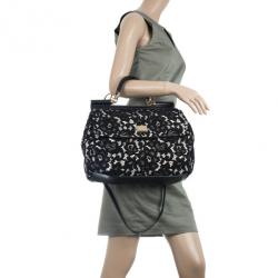 Pre Owned Dolce and Gabbana Miss Sicily Lace Bag