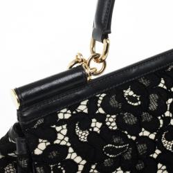Pre Owned Dolce and Gabbana Miss Sicily Lace Bag