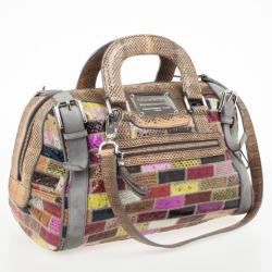 مملوكة مسبقًا Dolce and Gabbana Miss Easy Way Ayers Snakeskin Patchwork Satchel