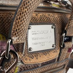 مملوكة مسبقًا Dolce and Gabbana Miss Easy Way Ayers Snakeskin Patchwork Satchel