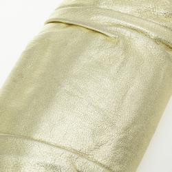 Pre Owned Dolce and Gabbana Gold Pleated Leather Miss Buttercup Clutch