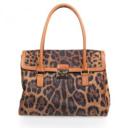 Pre Owned Dolce and Gabbana Leopard Satchel