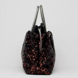 مملوكة مسبقًا Dolce and Gabbana Bronze and Black Sequin Drawstring Tote