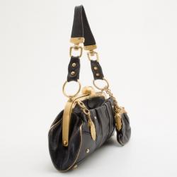 Pre Owned Dolce and Gabbana Black Leather Medium Satchel