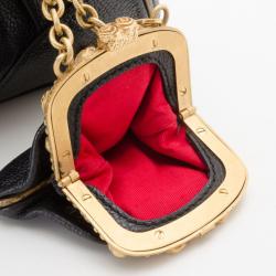 Pre Owned Dolce and Gabbana Black Leather Medium Satchel